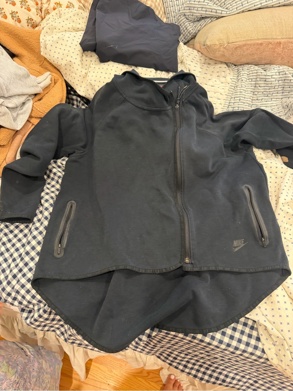Nike Kids Black Full-Zip Hooded Jacket